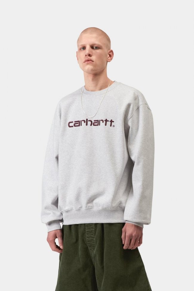 Carhartt Sweatshirt - Ash Heather / Cozy Purple