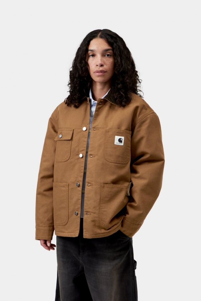 Carhartt OG Michigan Coat - WIP H Brown / Tobacco, Rinsed
