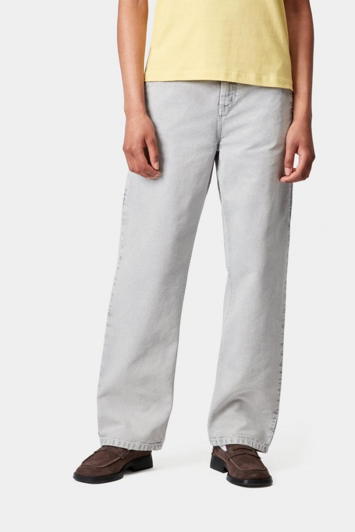 Carhartt Pierce Pant Straight - Black, Chalk wash
