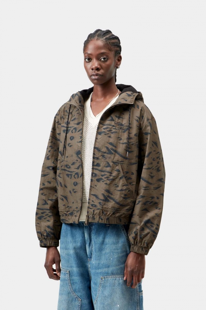 Carhartt Travon Jacket - Duck Feather Print, Cypress / Black