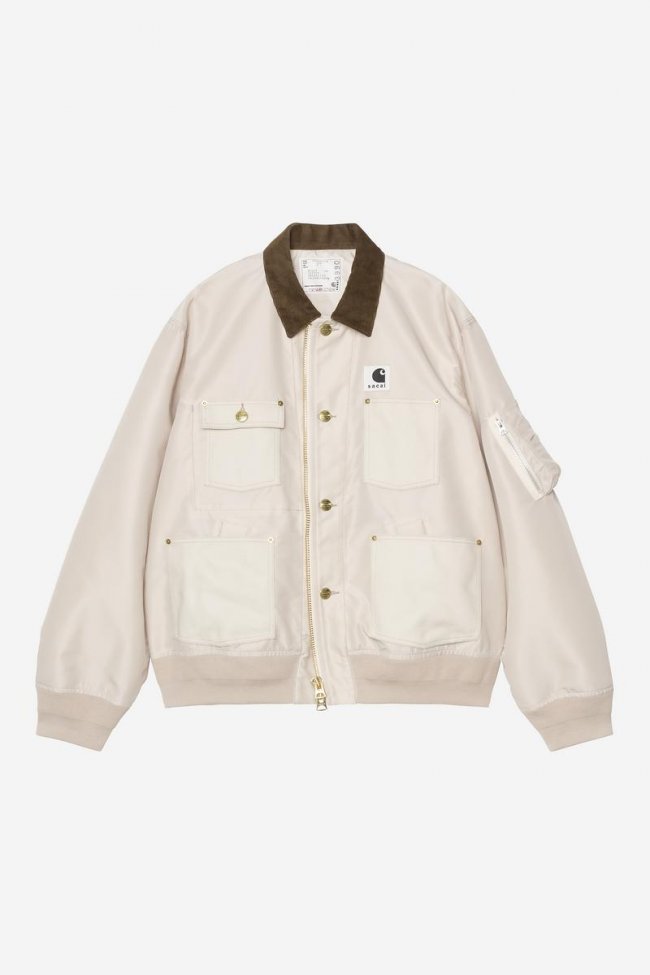 Carhartt sacai x Carhartt WIP Nylon Twill Duck Blouson - Sacai Ivory Carhartt sacai x Carhartt WIP Nylon Twill Duck Blouson - Sacai Ivory