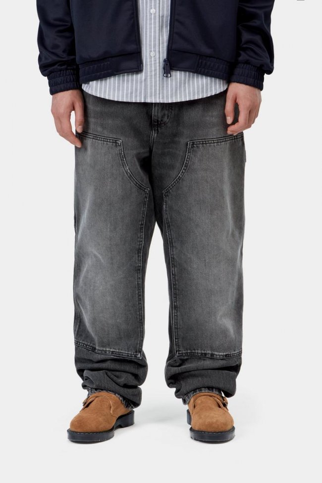 Carhartt Double Knee Pant - Black, Marble used wash Carhartt Double Knee Pant - Black, Marble used wash