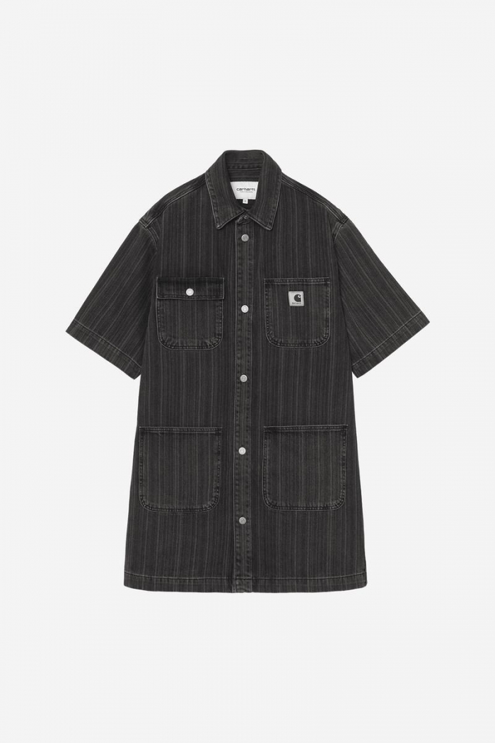 Carhartt Rylan Dress - Rylan Stripe, Black, Stone washed