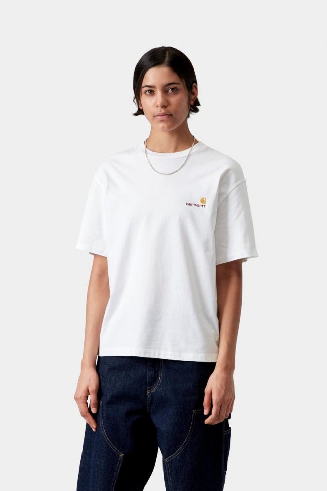 Carhartt S/S American Script T-Shirt - White Carhartt S/S American Script T-Shirt - White