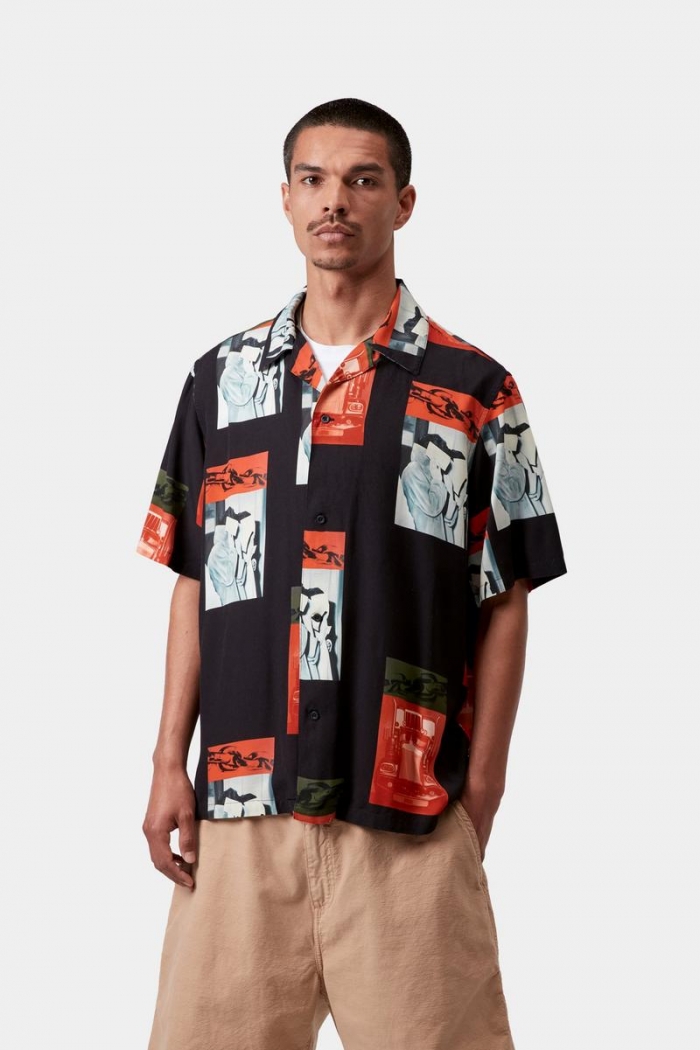 Carhartt S/S Sean Hamilton Shirt - Sean Hamilton Print, Black