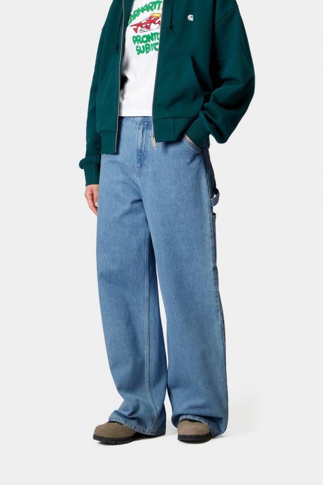 Carhartt Jens Pant - Blue, Heavy stone wash