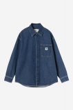 Carhartt Marly Shirt Jac - Blue, Heavy stone wash Carhartt Marly Shirt Jac - Blue, Heavy stone wash