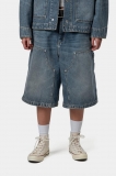 Carhartt Nixon Double Knee Short - Blue, Grind wash