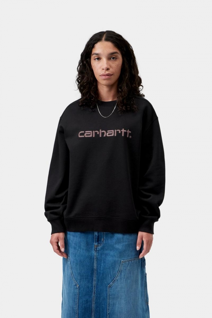 Carhartt Sweatshirt - Black / Hortensia