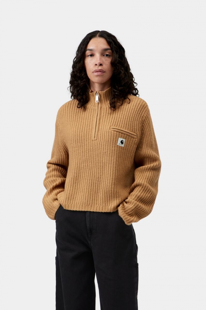 Carhartt Detroit Half Zip Sweater - WIP Dusty H