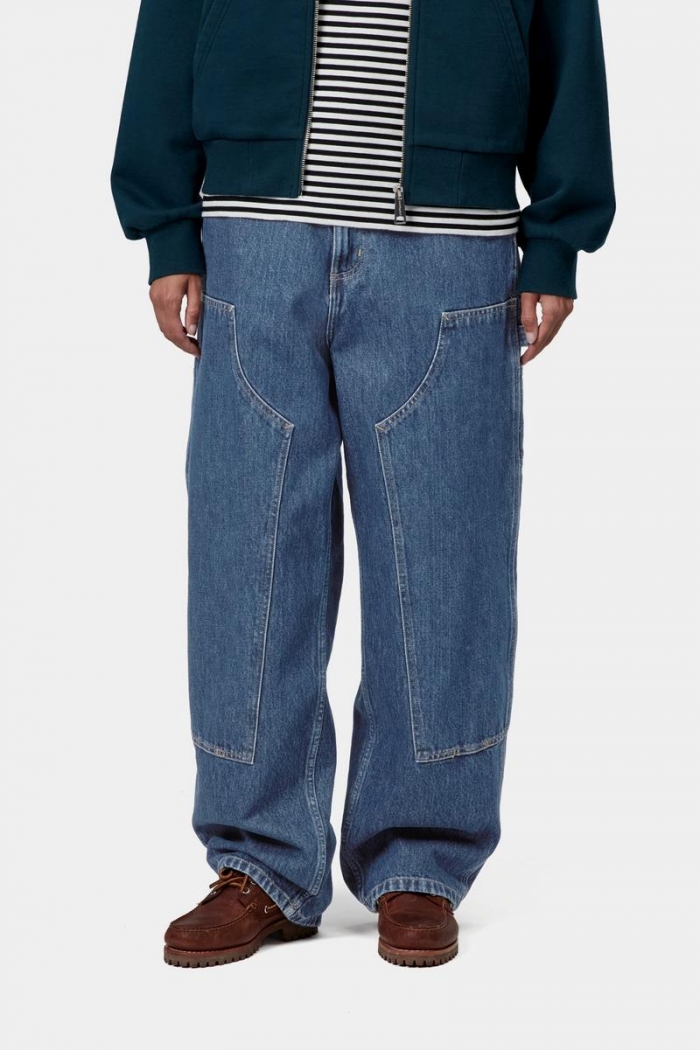 Carhartt Brandon Double Knee Pant - Blue, Stone washed