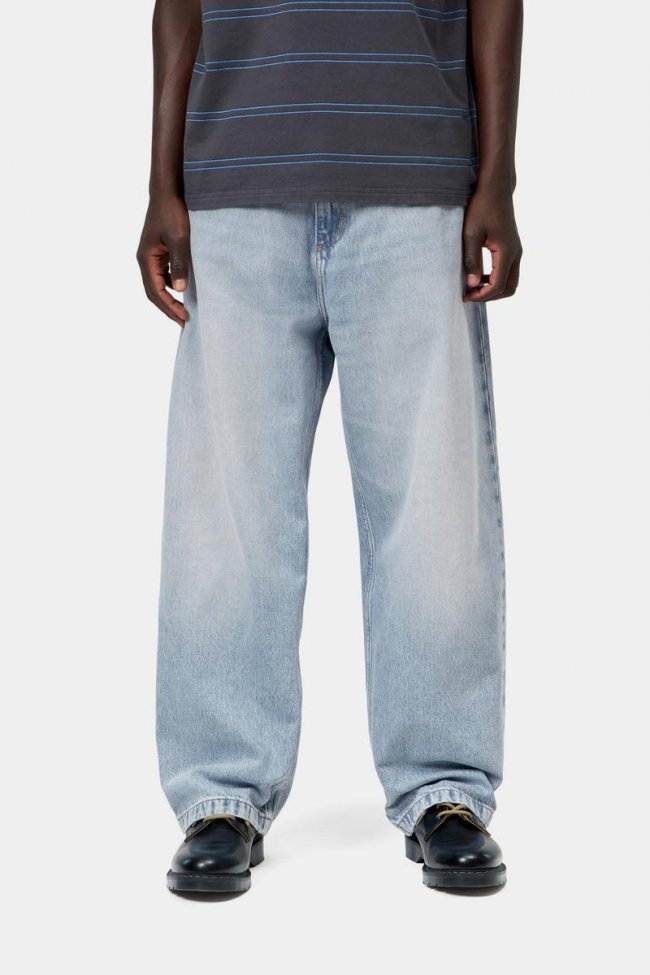 Carhartt Brandon Pant - Blue, Heavy worn bleached