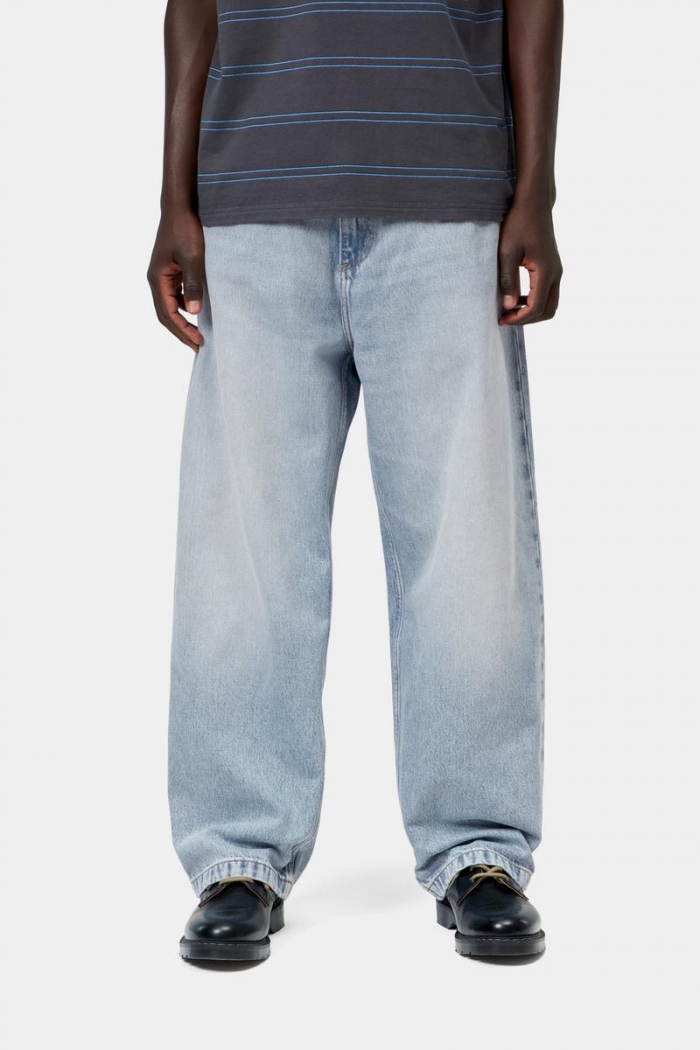 Carhartt Brandon Pant - Blue, Heavy worn bleached