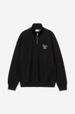 Carhartt Longhand Half Zip Sweatshirt - Black / White Carhartt Longhand Half Zip Sweatshirt - Black / White