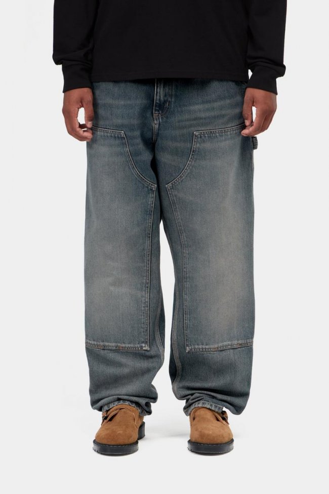 Carhartt Double Knee Pant - Blue, Worn used wash Carhartt Double Knee Pant - Blue, Worn used wash
