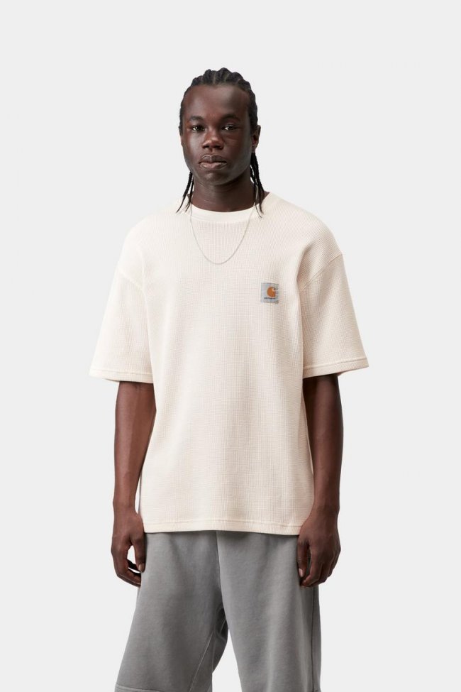 Carhartt S/S Nelson Waffle T-Shirt - Natural, Garment dyed