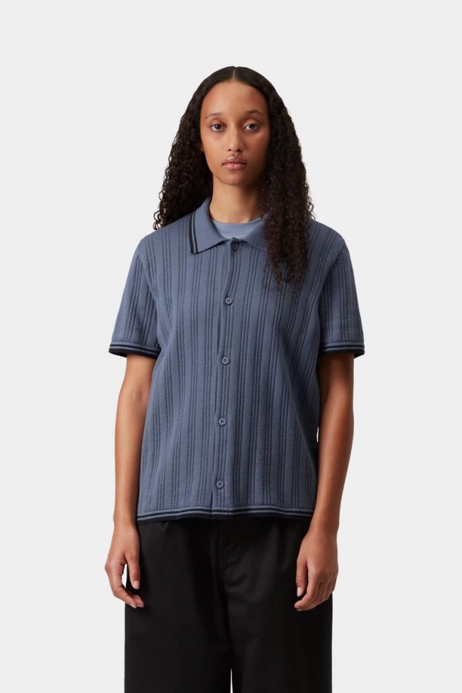 Carhartt W’ S/S Ramsey Knit Shirt - Velvet Blue