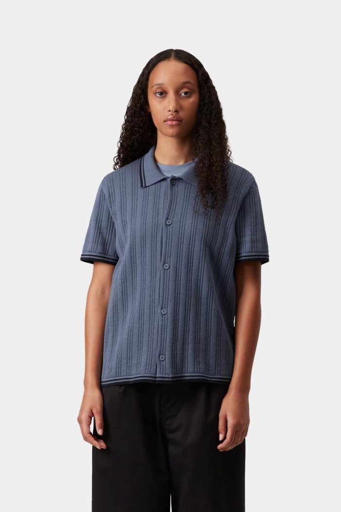 Carhartt W’ S/S Ramsey Knit Shirt - Velvet Blue