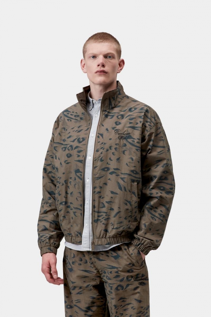 Carhartt Travon Jacket - Duck Feather Print, Cypress / Black