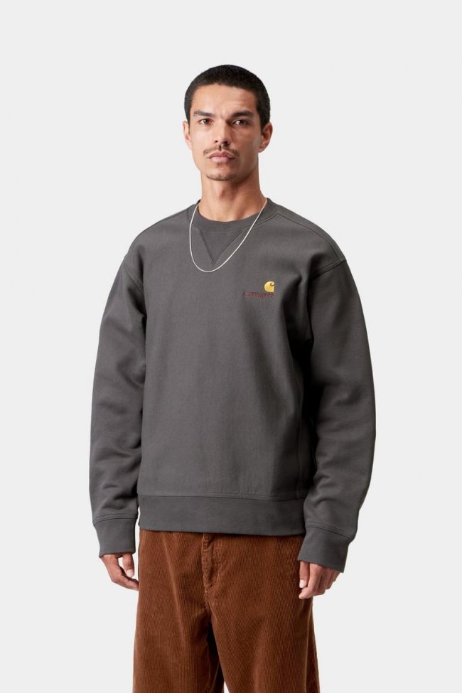 Carhartt American Script Sweatshirt - Graphite Carhartt American Script Sweatshirt - Graphite