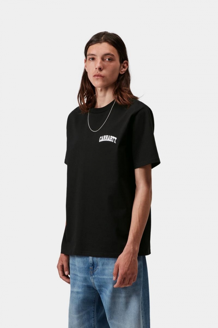 Carhartt S/S University Script T-Shirt - Black / White