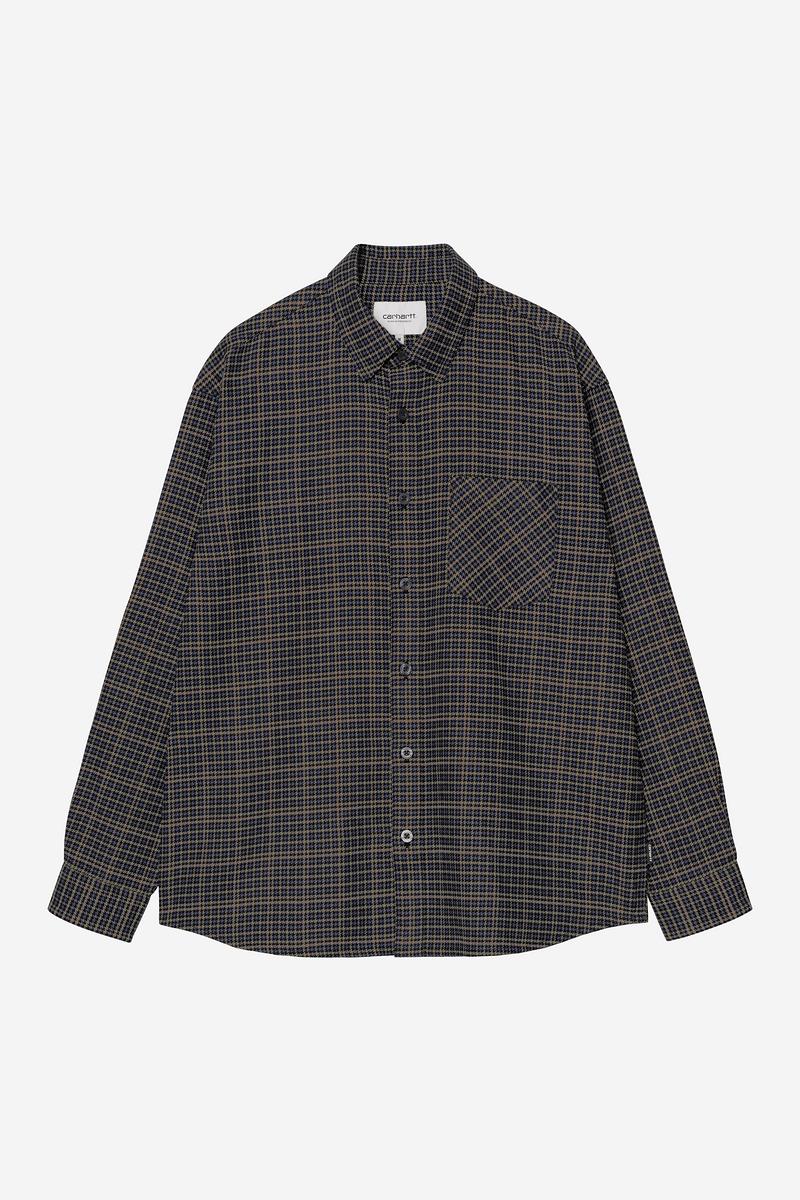 Carhartt L/S Todrick Shirt - Todrick Houndstooth, Blue