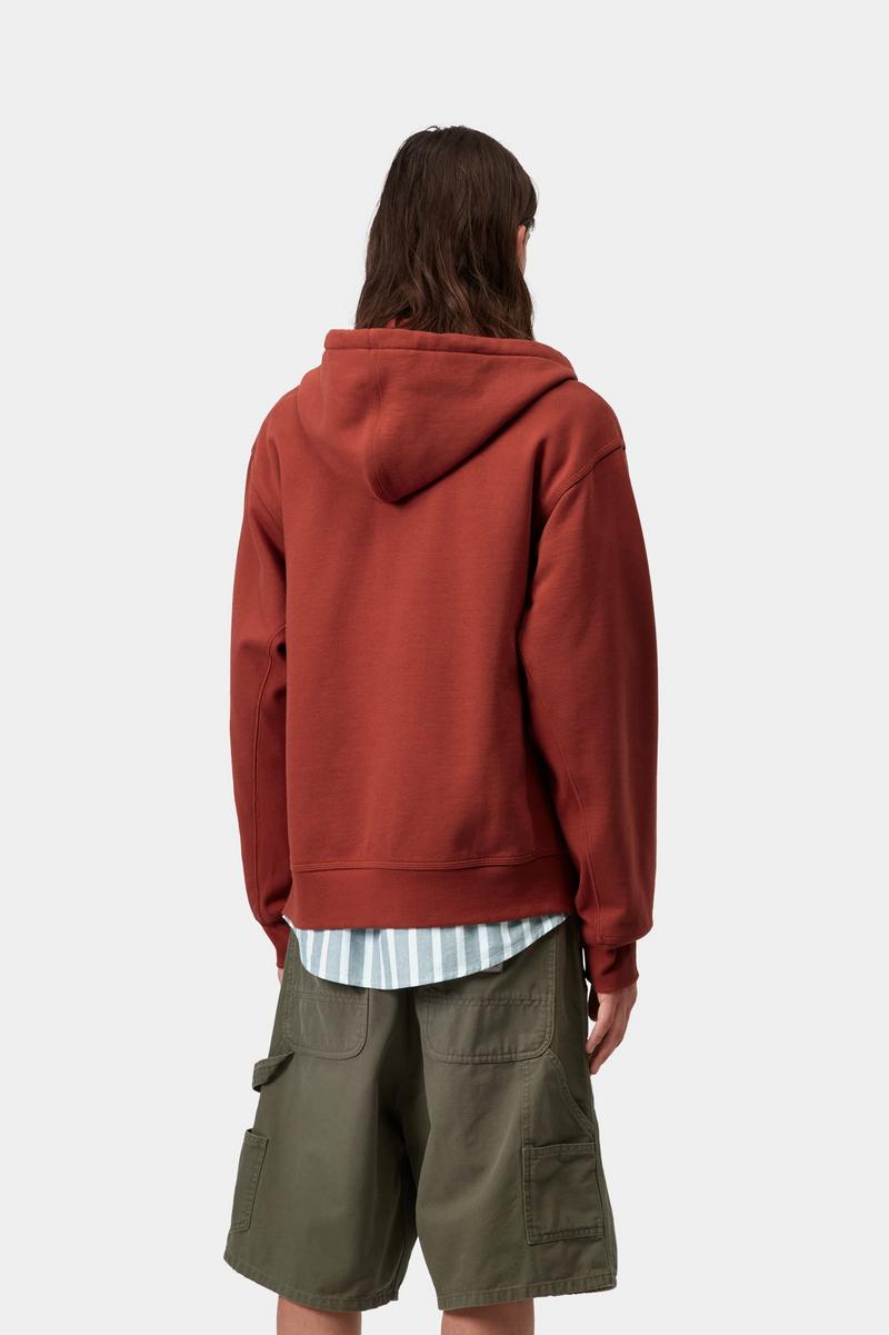 Carhartt Hooded American Script Jacket - Oxide Red