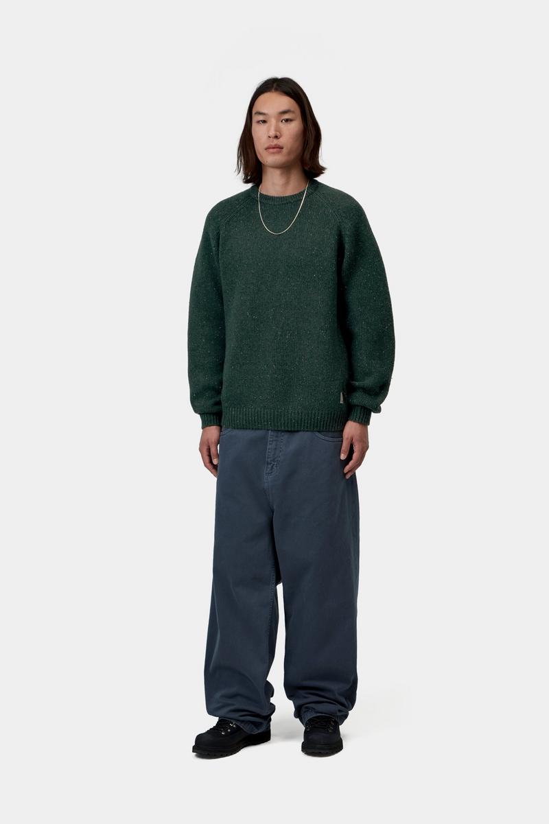 Carhartt Anglistic Sweater - Speckled Dark Scarab