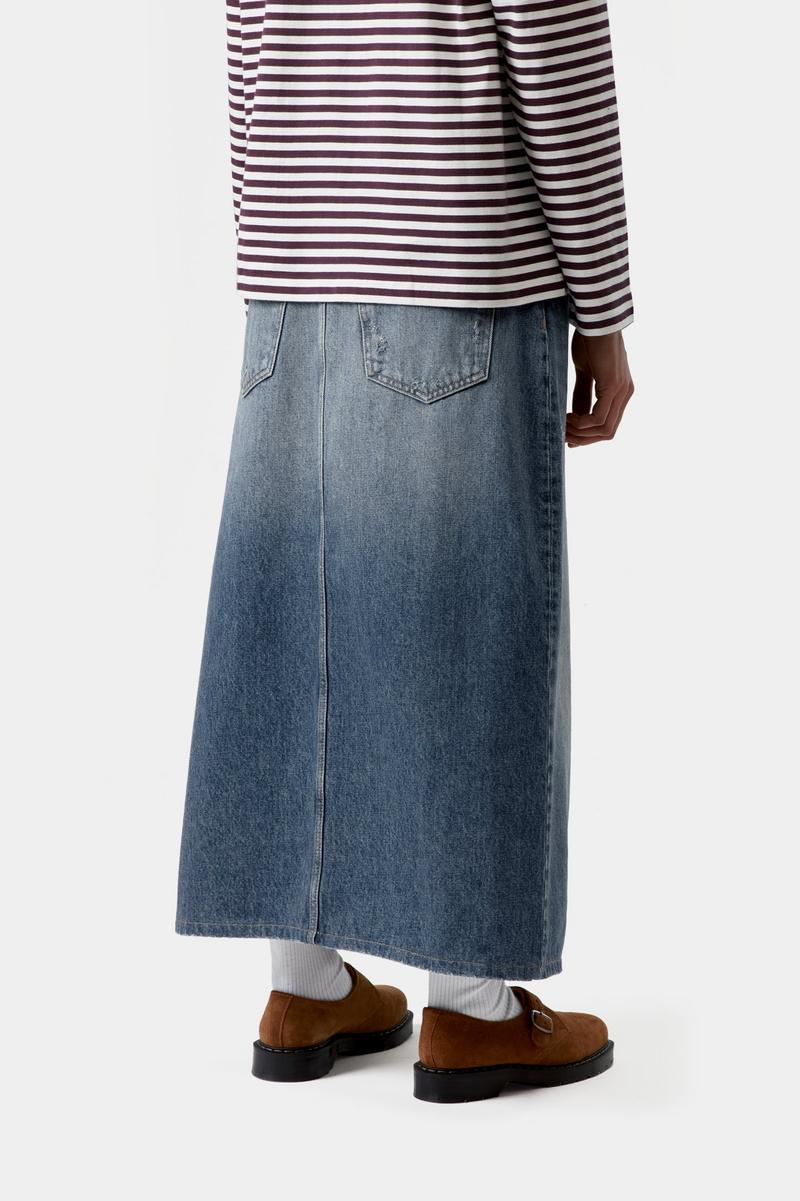 Carhartt Brandon Skirt - Blue, Grind wash