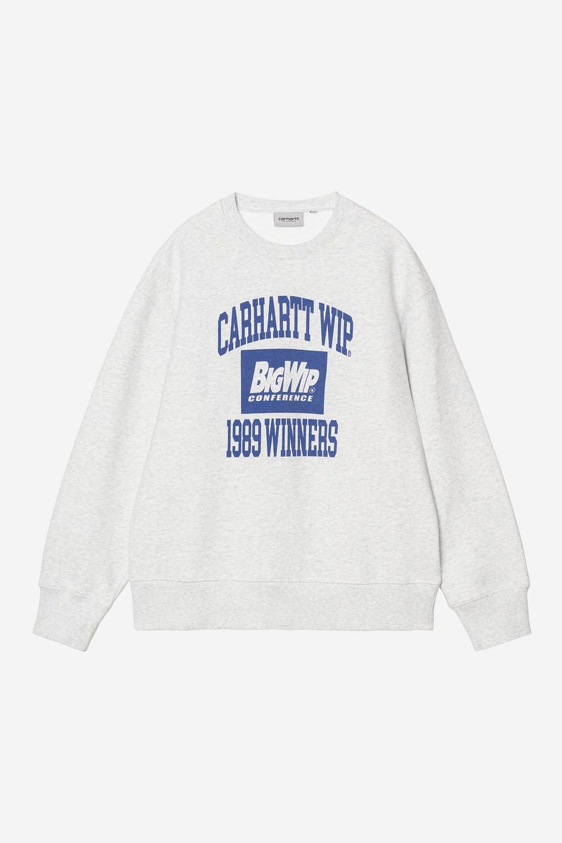 Carhartt 1989 Winners Sweatshirt - Ash Heather, Heavy stone wash
