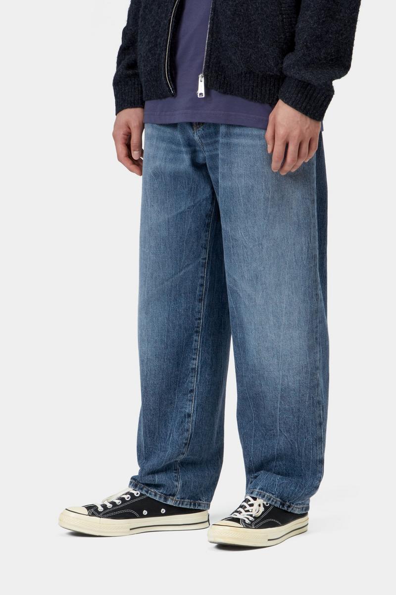 Carhartt Aaron Pant - Blue, Marble used wash