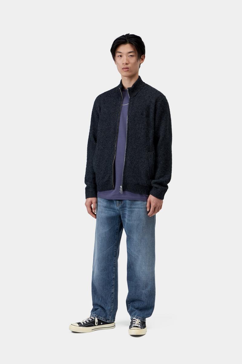 Carhartt Aaron Pant - Blue, Marble used wash
