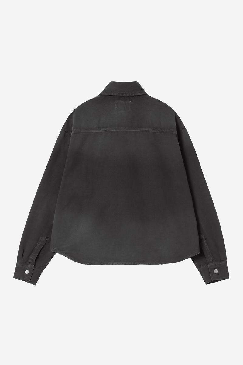 Carhartt Georgia Shirt Jac - Black, Destroy wash