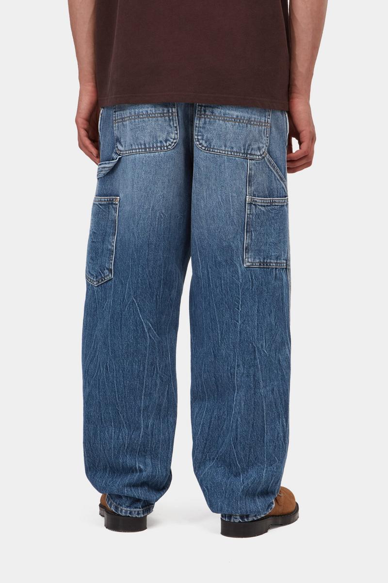 Carhartt Single Knee Pant - Blue, Marble used wash