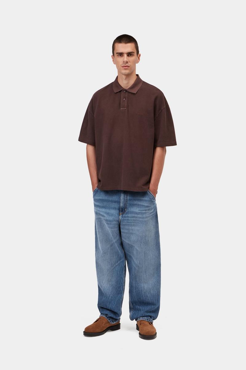 Carhartt Single Knee Pant - Blue, Marble used wash