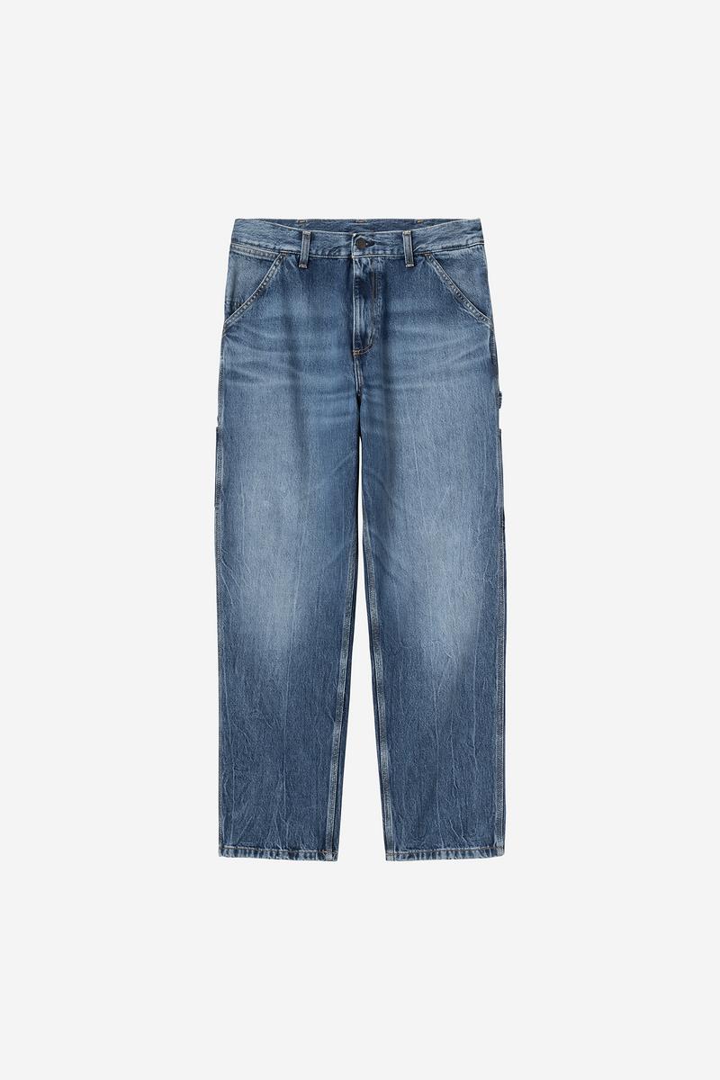 Carhartt Single Knee Pant - Blue, Marble used wash