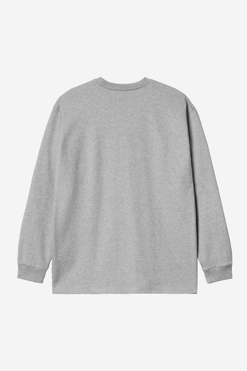 Carhartt L/S Chase T-Shirt - Grey Heather / Gold