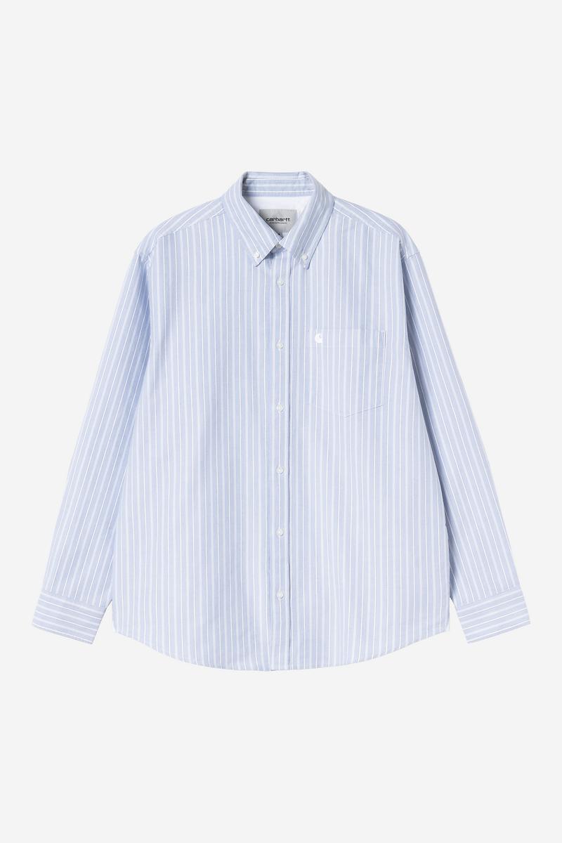 Carhartt L/S Kanan Shirt - Kanan Stripe, Bleach