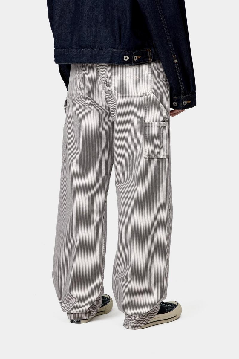 Carhartt Mercer Pant - Mercer Stripe, Graphite / Wax, Stone washed