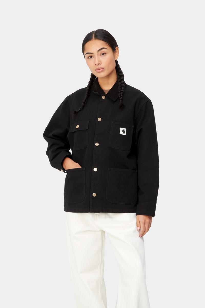 Carhartt OG Michigan Coat (Summer) - Black / Black, Rinsed