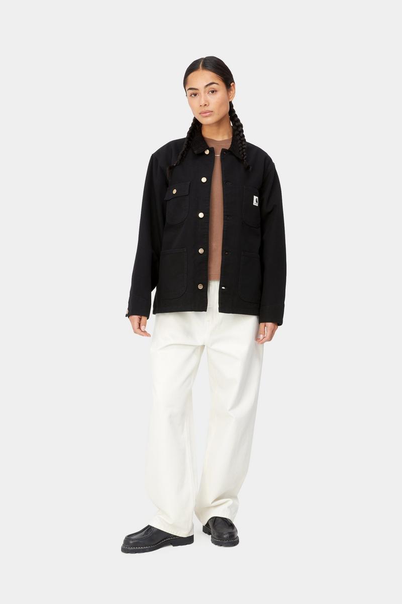 Carhartt OG Michigan Coat (Summer) - Black / Black, Rinsed