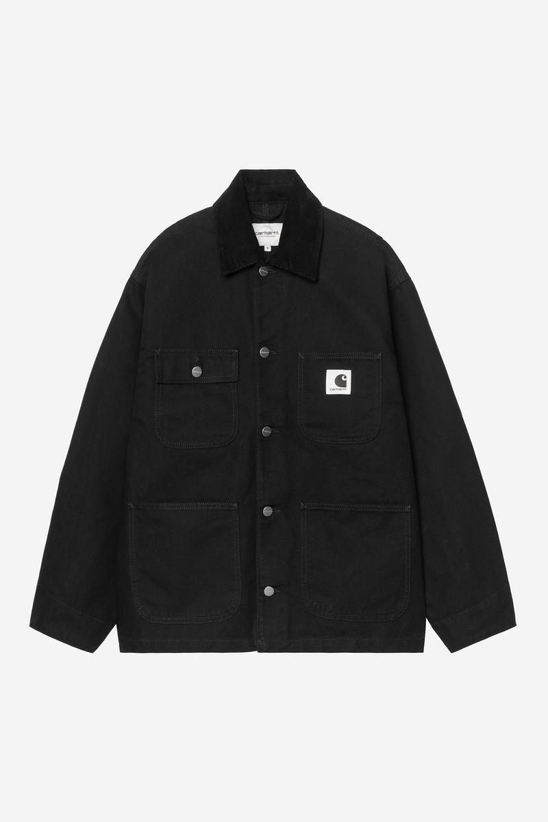 Carhartt OG Michigan Coat (Summer) - Black / Black, Rinsed