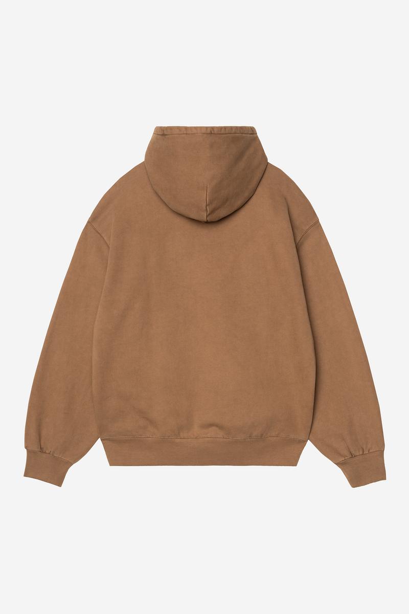 Carhartt Hooded Vista Sweatshirt - WIP H Brown, Garment dyed