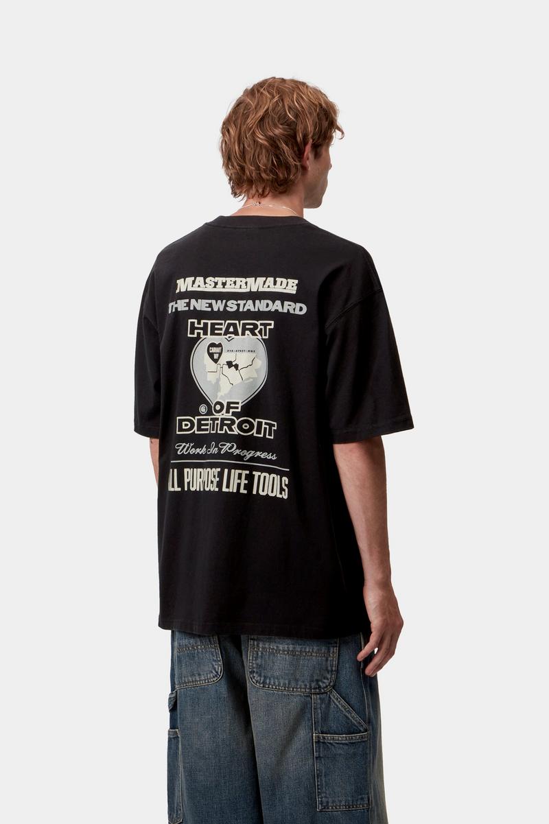 Carhartt S/S Arcan T-Shirt - Black, Heavy stone wash