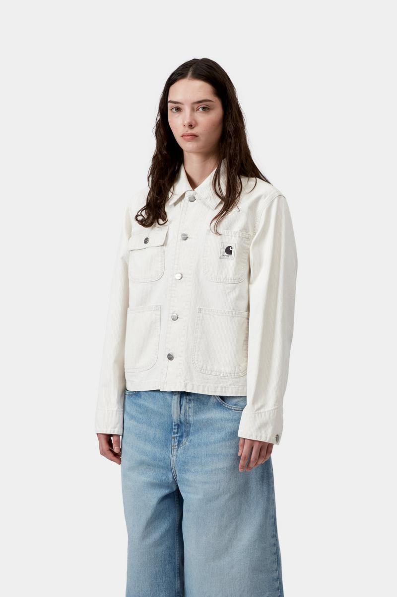 Carhartt Mercer Chore Coat - Mercer Stripe, Graphite / Wax, Bleached