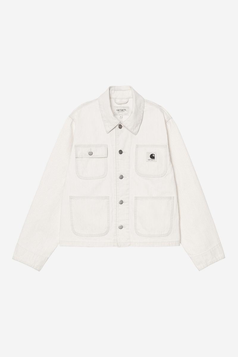 Carhartt Mercer Chore Coat - Mercer Stripe, Graphite / Wax, Bleached