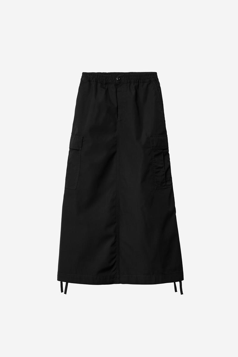 Carhartt Cargo Skirt Long - Black, Rinsed