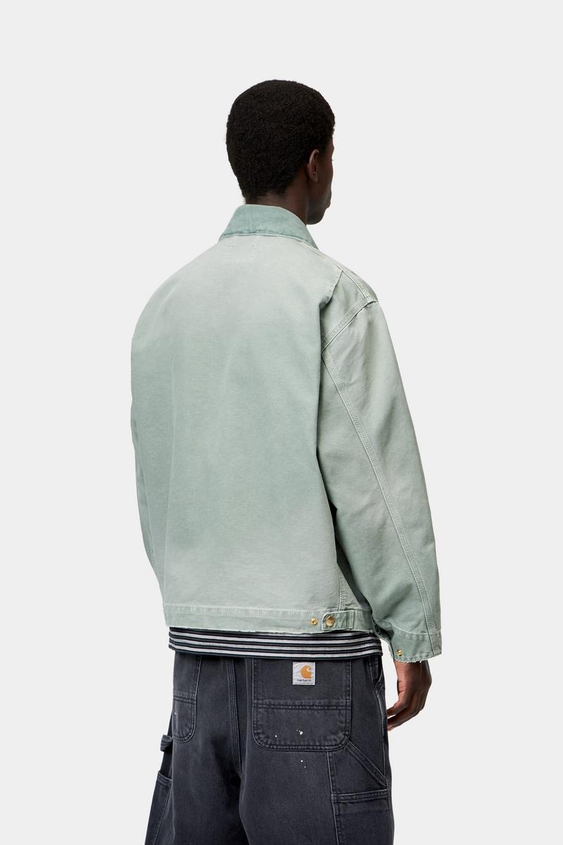 Carhartt OG Detroit Jacket - Shady Green / Shady Green, Destroy wash