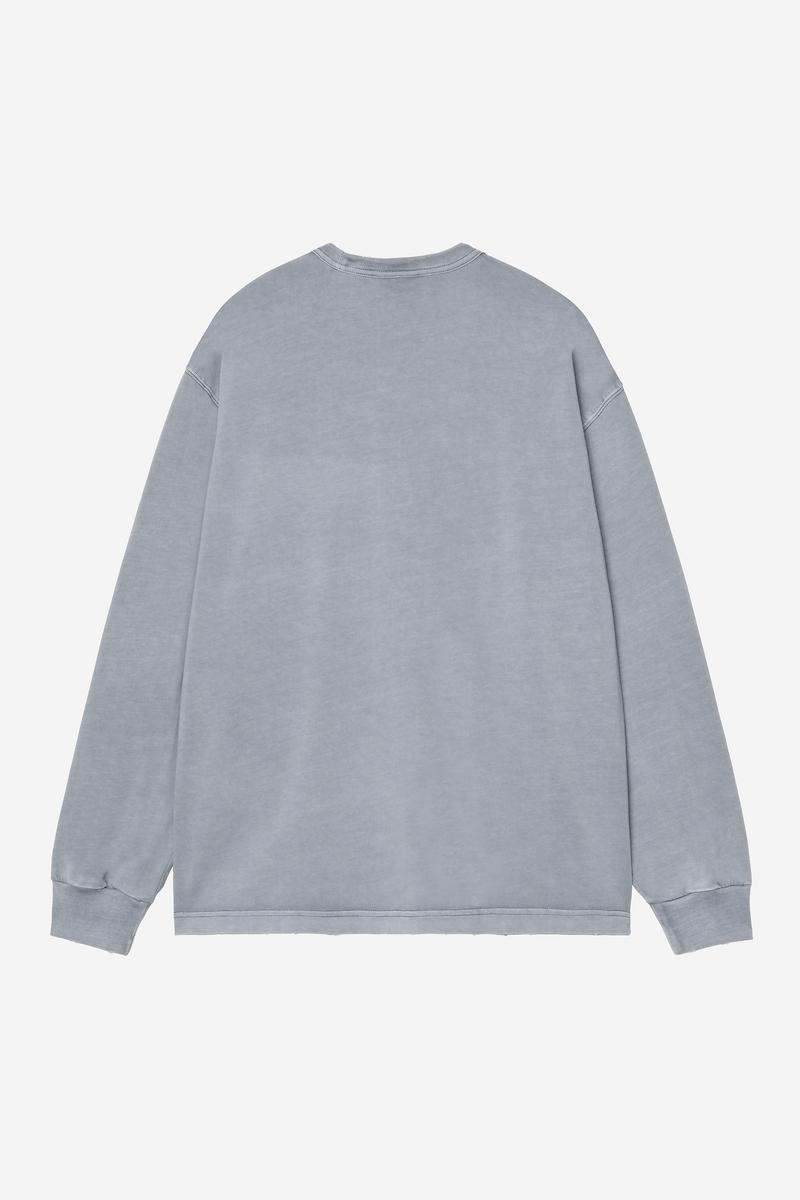 Carhartt L/S Torion Pocket T-Shirt - Office Blue, Grind wash