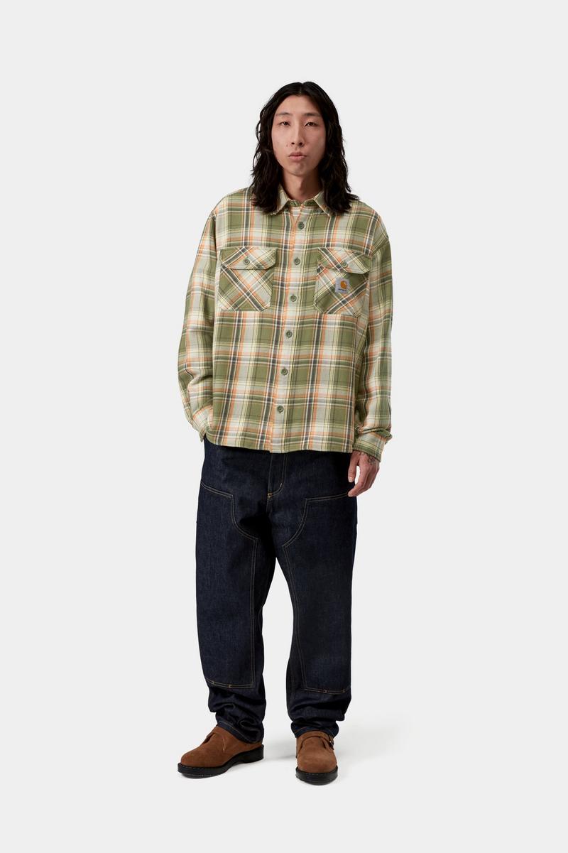 Carhartt L/S Tunick Shirt - Tunick Check, Dollar Green